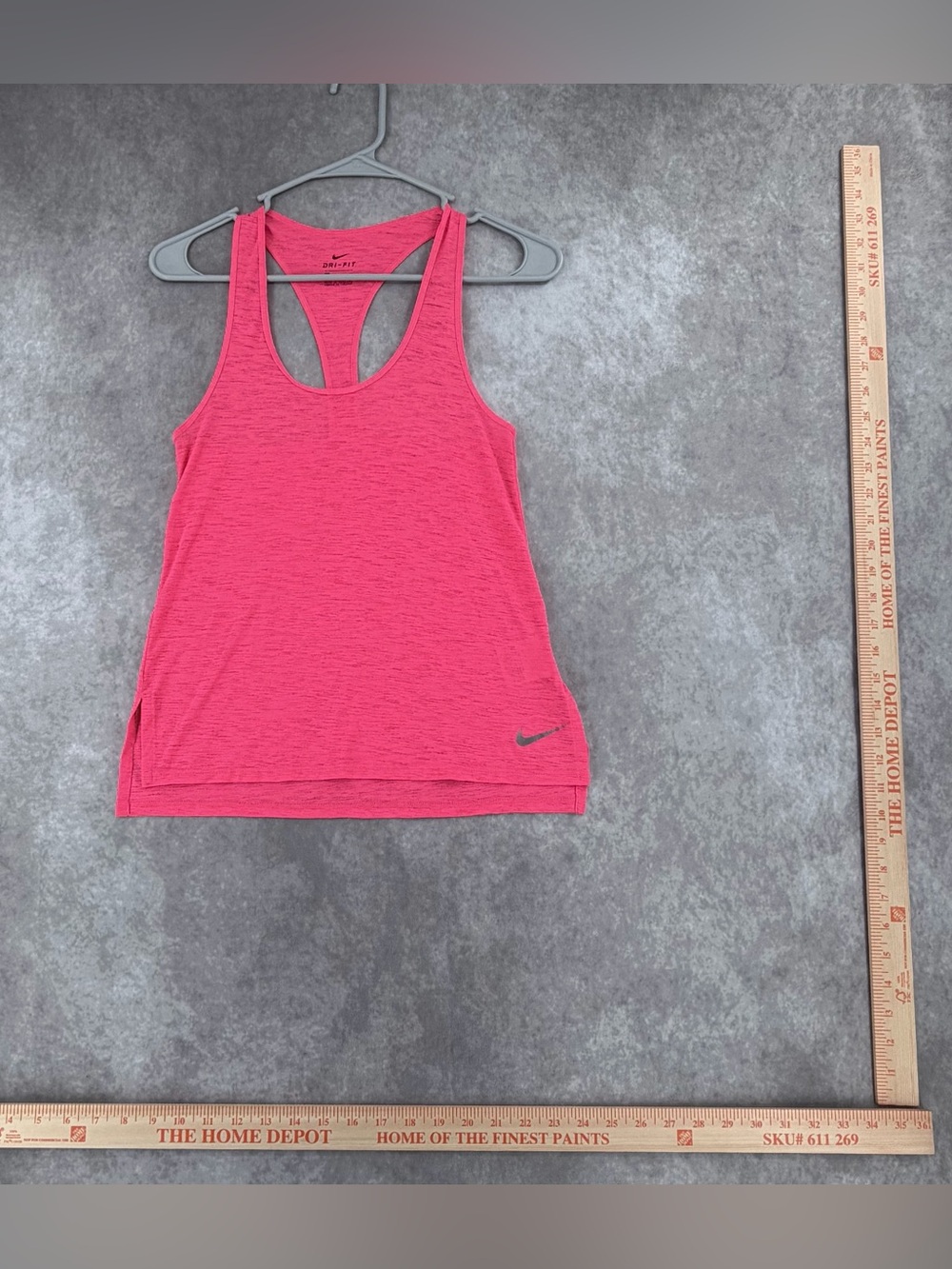Nike Women's Pink Racerback Tank Top dri fit neon hot pink fuchsia